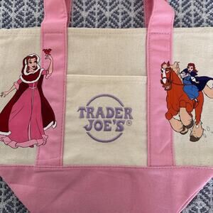 Disney Belle Pink Dress with Horse and Beast Custom Made Trader Joes Mini Tote